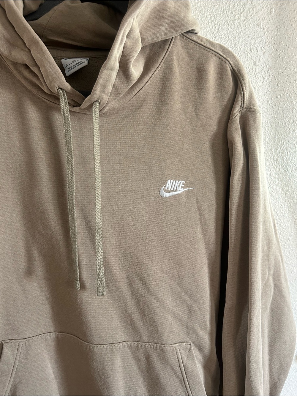 Nike Sportswear Club Fleece Tan Oversized Hoodie Sweatshirt Mens Size XXL - Picture 2 of 10